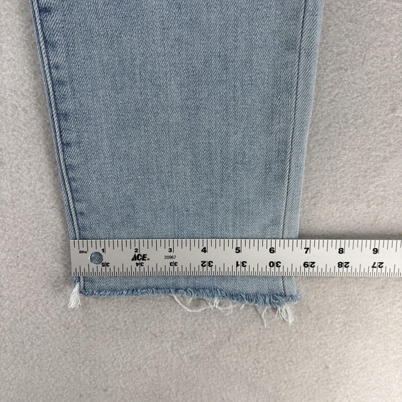 LuLaRoe With Love Straight Leg Jeans Womens 28 Ankle Raw Hem Stretch Denim Pants - Picture 9 of 13